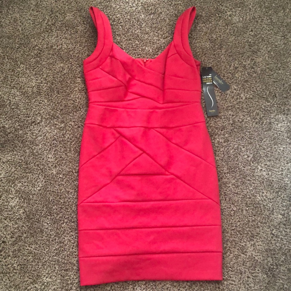 Flattering Couture Contour Raspberry Bandage Dress